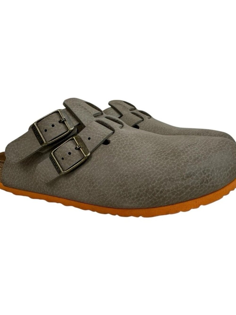 Birkenstock Boston Kids Clogs Size 33 Taupe Gray Nubuck Leather boho cozy